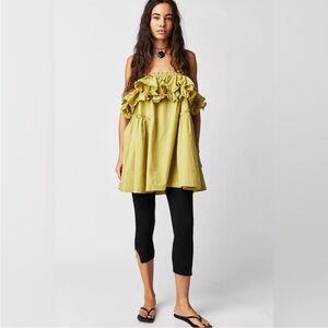 Free People Have A Thing For You Mini Dress In Green NWT Size M